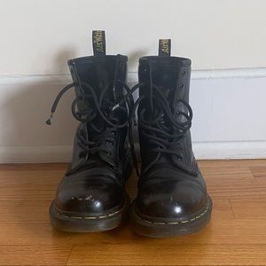 DOC MARTENS BLACK COMBAT BOOTS Sz: 8